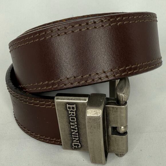 Browning Reversible Leather Belt Mens 38 Brown Black Tactical Western Hunting - Picture 1 of 5
